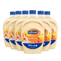 Sabonete para mãos, sabonete macio, leite e mel, refil de 1,5 L (caixa com 6)