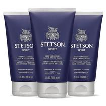 Sabonete para rosto e barba Stetson Spirit Deep Cleansing 3x150ml Sabonete para rosto e barba Stetson Spirit Deep Cleansing 3x150ml