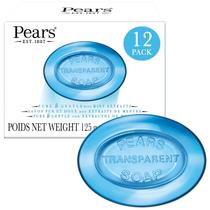 Sabonete PEARS Glicerina Azul Transparente com Menta, 125 ml, pacote com 12