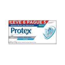 Sabonete Protex 85g Limpeza Profunda Leve 6 Pague 5 - Embalagem c/ 6 unidades Sabonete Protex 85g Limpeza Profunda Leve 6 Pague 5 - Embalagem c/ 6 unidades