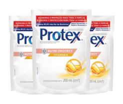 Sabonete protex refil nutri protect vitamina e 200ml kit com 3 unidades