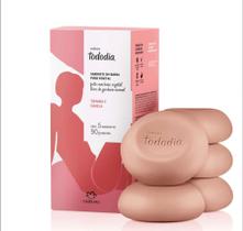 Sabonete Puro Vegetal em Barra Tododia Tâmara e Canela- 5x90g Sabonete Puro Vegetal em Barra Tododia Tâmara e Canela- 5x90g