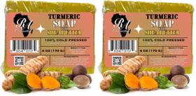 Sabonete RA COSMETICS de Cúrcuma com Manteiga de Karité 170 g Pacote com 2 Sabonete RA COSMETICS de Cúrcuma com Manteiga de Karité 170 g Pacote com 2