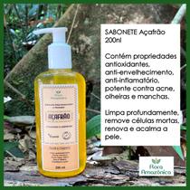 Sabonete rejuvenescedor e firmador de Açafrão - com colágeno e andiroba - 200ml