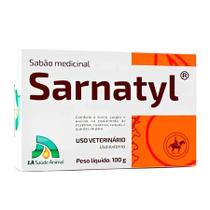 Sabonete Sarnatyl 100g Sarna Pulgas Coceiras Caspa para Cães Gatos Equinos e Bovinos Sabonete Sarnatyl 100g Sarna Pulgas Coceiras Caspa para Cães Gatos Equinos e Bovinos