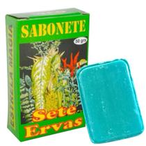 Sabonete Sete Ervas Limpeza Energética Proteção Renovação Espiritual Sabonete Sete Ervas Limpeza Energética Proteção Renovação Espiritual