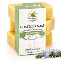 Sabonete Southern Natural Goat Milk, pacote com 3 unidades, alecrim e hortelã