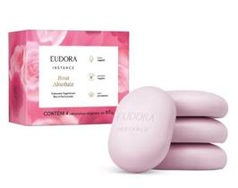 Sabonete Vegetal em Barra Instance Rosa Absoluta 80g (4 unidades) Eudora Sabonete Vegetal em Barra Instance Rosa Absoluta 80g (4 unidades) Eudora