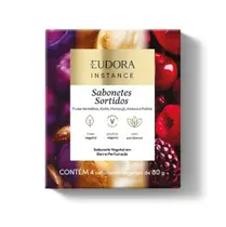 Sabonete Vegetal em Barra Perfumado Sortidos Instance Eudora 4x80g