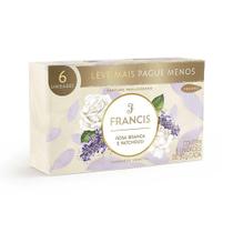 Sabonete Vegetal Rosa Branca e Patchouli FRANCIS 6 Unidades 90g