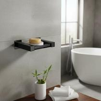 Saboneteira 16cm Aço Inox 304 Preto Fosco Q-S1PF