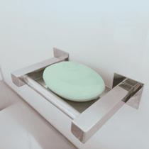 Saboneteira Aço Inox Porta Sabonete Banheiro Lavabo Linha Leblon Saboneteira Aço Inox Porta Sabonete Banheiro Lavabo Linha Leblon