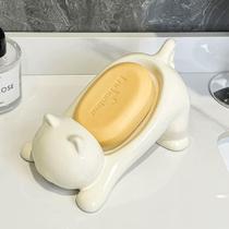 Saboneteira Banheiro Lavabo Sabonete Gato Gatinho Luxo Cor:Branco