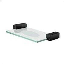Saboneteira Base Suporte Quadrado Modelo Troia Preto Fosco