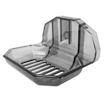 Saboneteira com Ventosa Cristal Fumê - maxximo