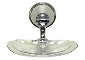 Saboneteira cromada Parede Mondo cristal Aquaplás Saboneteira cromada Parede Mondo cristal Aquaplás