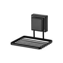 Saboneteira de Parede com Ventosa Preto Fosco Future Aço