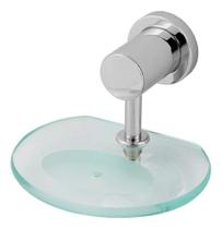 Saboneteira de Vidro Temperado 8 Mm luxo Redonda Dupla Fixação Cód. 5590