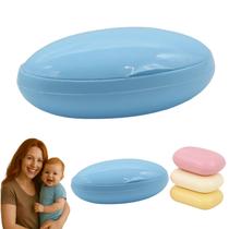 Saboneteira Infantil Bebê e Mamãe Azul Porta Sabonete Oferta Saboneteira Infantil Bebê e Mamãe Azul Porta Sabonete Oferta