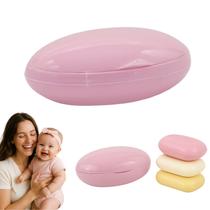 Saboneteira Infantil Bebê e Mamãe Rosa Porta Sabonete Oferta