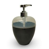 Saboneteira Liquida Cor Preto Com Tampa Prata Cadplas