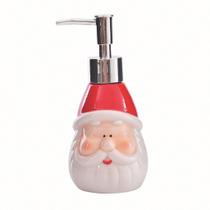 Saboneteira Liquida De Natal Luxo Porcelana Papai Noel 200ml