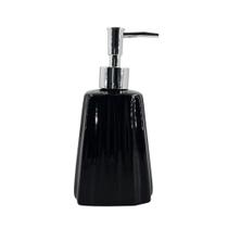 Saboneteira Liquida Modelagem De Cerâmica Lavabo Preto Luxo