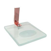 Saboneteira Luxo Chapa Grossa Rose Com Vidro Incolor