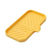 Saboneteira MicoYang Silicone Bathroom com bico de drenagem amarelo Saboneteira MicoYang Silicone Bathroom com bico de drenagem amarelo