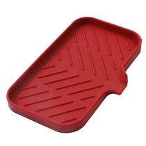 Saboneteira MicoYang Silicone com bico de drenagem para banheiro vermelha Saboneteira MicoYang Silicone com bico de drenagem para banheiro vermelha
