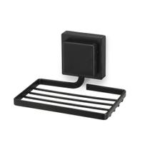 Saboneteira Piatina em Aço com fita colante 3M Preto Fosco 13x9,3x8,3cm - Arthi