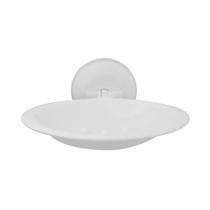 Saboneteira Plastica Com Ventosa Branca Astra Resistente