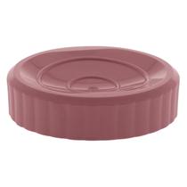 Saboneteira Plástico Para Banheiro Canelatta Redonda Rose