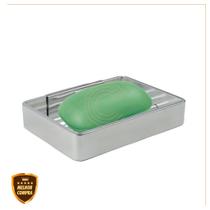 Saboneteira Porta Sabonete Parede Bancada Quadrada Nicho Aço Inox MULTIÚSO Cód. 3775