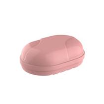 Saboneteira Portátil de Plástico Rosa