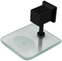 Saboneteira Rainha Semi Luxo Square Inox Preto