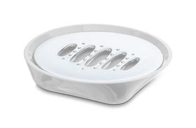 Saboneteira Sabonete Em Barra Lavabo Banheiro Premium Branco Metalizado Uz