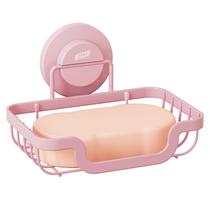 Saboneteira TAILI Bar Dish Sucction Cup Cup em aço inoxidável rosa