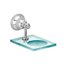 Saboneteira Vidro Metal Para Banheiro Parede Premium