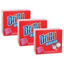 Saboneteiras Brillo Basics Lã de aço 8 quilates. Caixas, pacote de 3