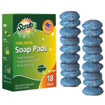 Saboneteiras de lã de aço, pacote com 18 SCRUBIT para limpeza de cozinha
