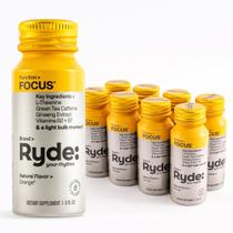 Sabor de laranja Focus Shot Ryde 60 ml com L-teanina e ginseng