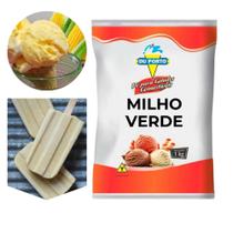 Saborizante em Pó Milho Verde 1kg Para Sorvete, Geladinho Gourmet, Picolé e Gelados Saborizante em Pó Milho Verde 1kg Para Sorvete, Geladinho Gourmet, Picolé e Gelados