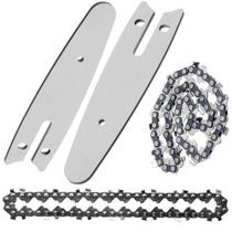 Sabre Com Corrente 14 Dentes Kit 2 Uni Mini Motosserra Reposiçao 4 Polegadas Resistente Portatil