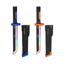 Sabre De Luz Colorido Brilhante Vermelho E Azul, Espada Laser Telescópica De Brinquedo Para Crianças