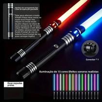 Sabre De Luz De Metal De 15 Cores 2 Em 1 Espada Laser Recarregável REikirc Versão Atualizada