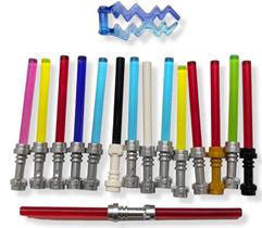 Sabre de luz LEGO Star Wars de brinquedo, cores raras com alças metálicas