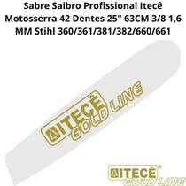 Sabre Saibro Profissional Itecê Motosserra 42 Dentes 25" 63CM 3/8 1,6 MM Stihl MS 360/361/381/382/660/661