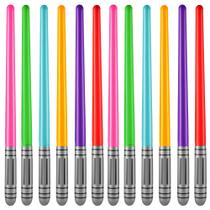 Sabres de luz infláveis Bedwina para crianças (pacote com 12) Sabres de luz infláveis Bedwina para crianças (pacote com 12)