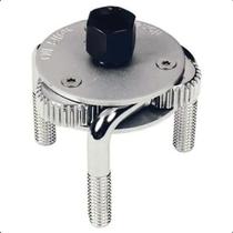 Saca Filtro de Óleo Universal Tipo Aranha 3 Garras Ajustável 65 a 120mm Encaixe 1.2 e 3.8 Ferramenta Profissional para Oficina Mecânica